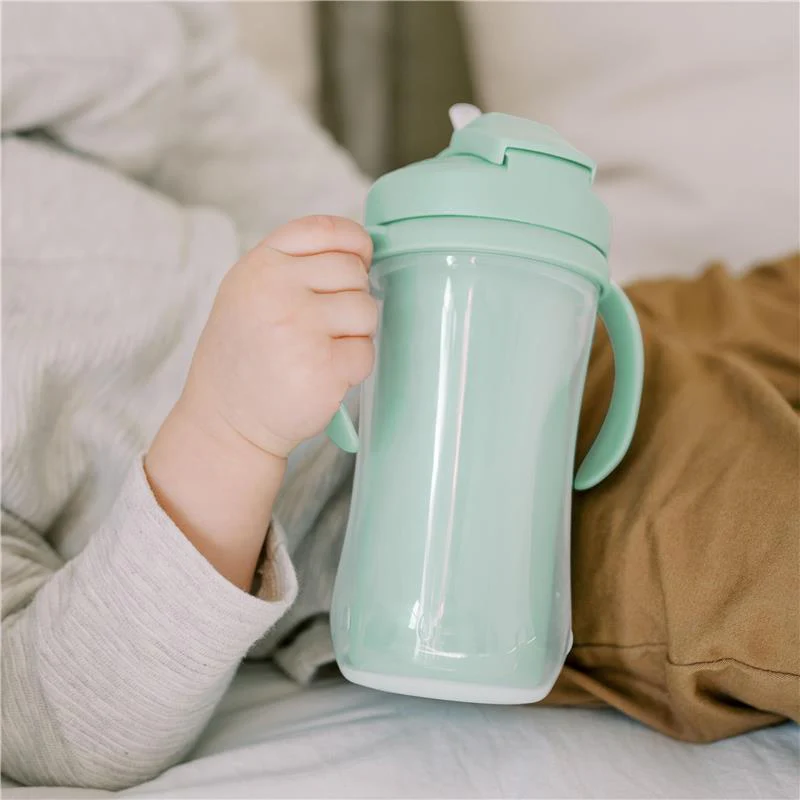 Dr. Brown 10 Oz Insulated Straw Cup, Green, 2Pk - Image 8