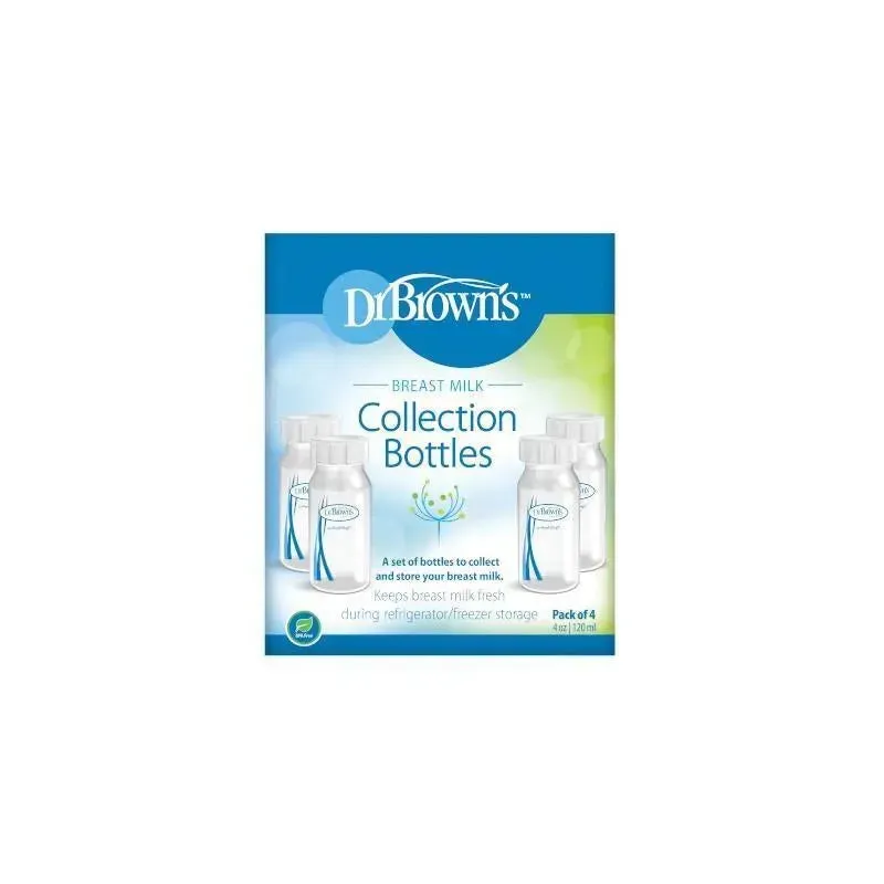 Dr. Brown - 4Pk Narrown Breastmilk Collection Bottles, 4 Oz - Image 2