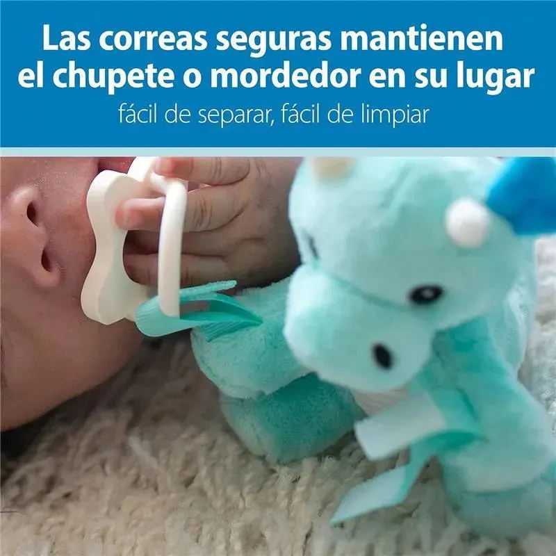 Dr Brown - Baby Lovey Pacifier and Teether Holder, Giraffe with Green HappyPaci, 0-6m - Image 3