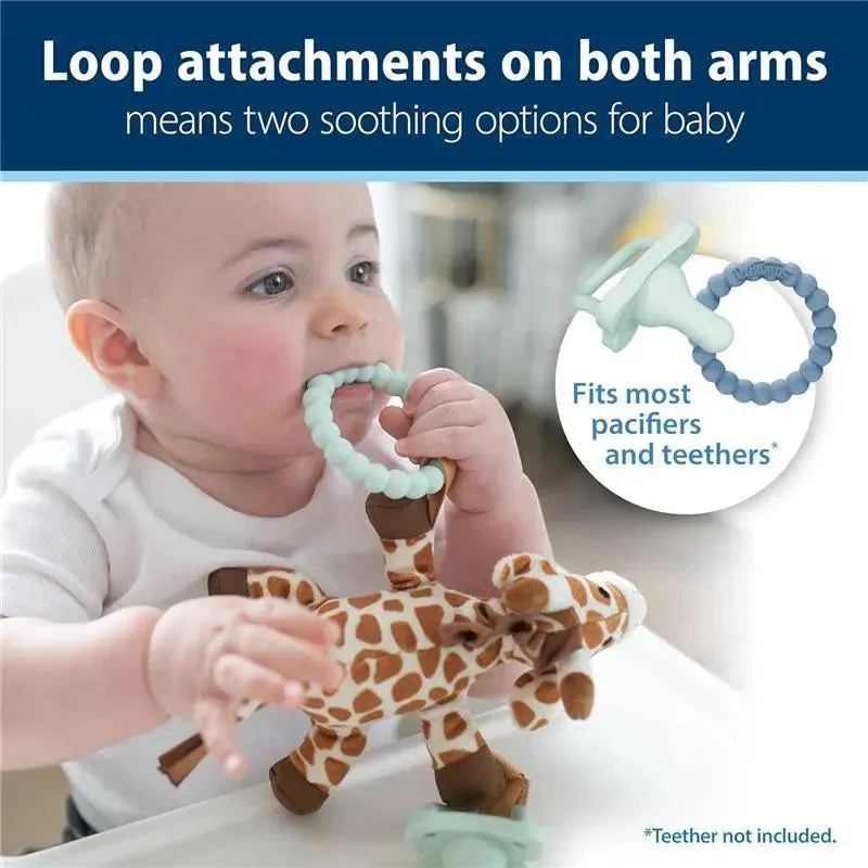 Dr Brown - Baby Lovey Pacifier and Teether Holder, Giraffe with Green HappyPaci, 0-6m - Image 7