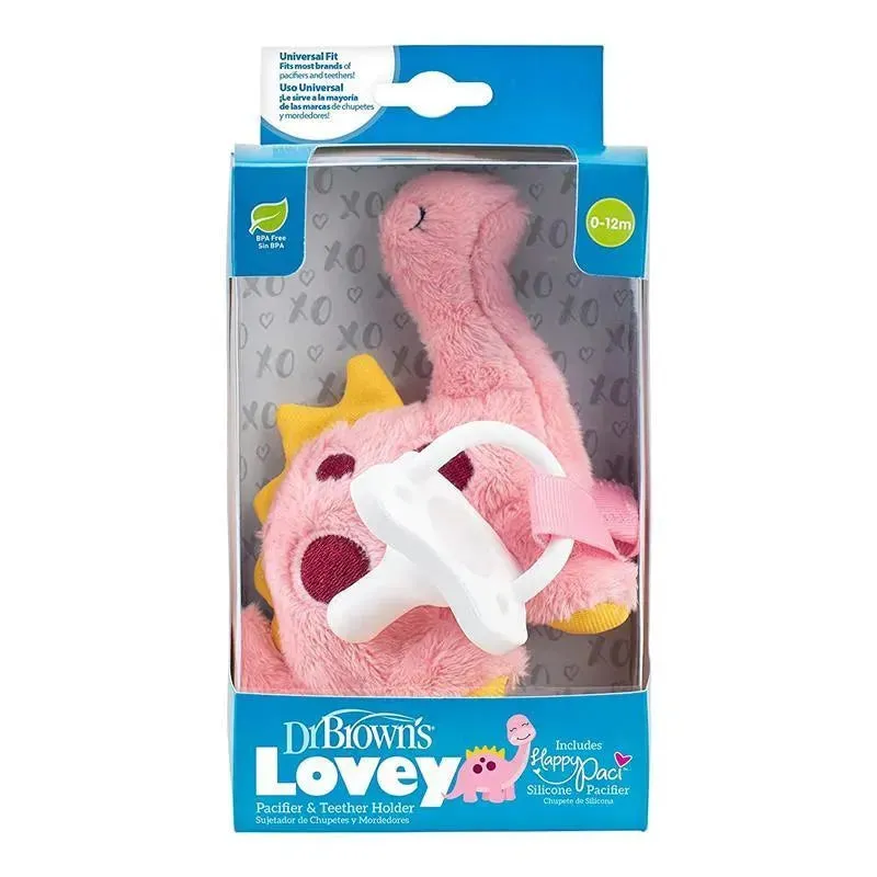 Dr. Brown - Baby Lovey Pacifier Holder & Teether Clip, Dinosaur - Image 8