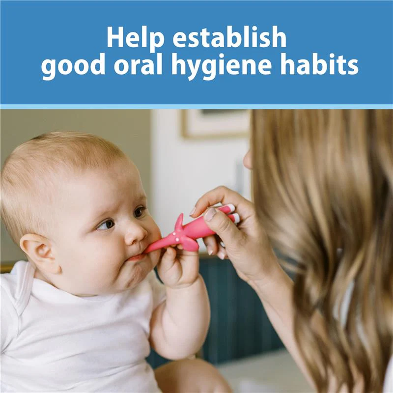 Dr. Brown Infant-To-Toddler Toothbrush, Pink Elephant, With Apple Pear Toothpaste - Image 7