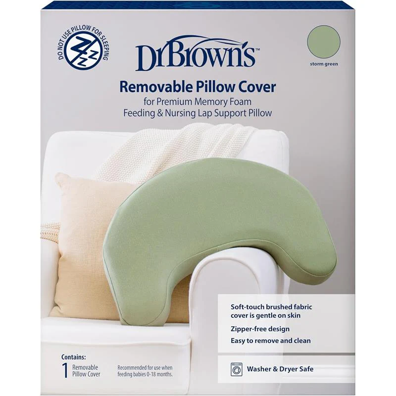 Dr. Brown Lap Support Pillow Cover, Storm Green