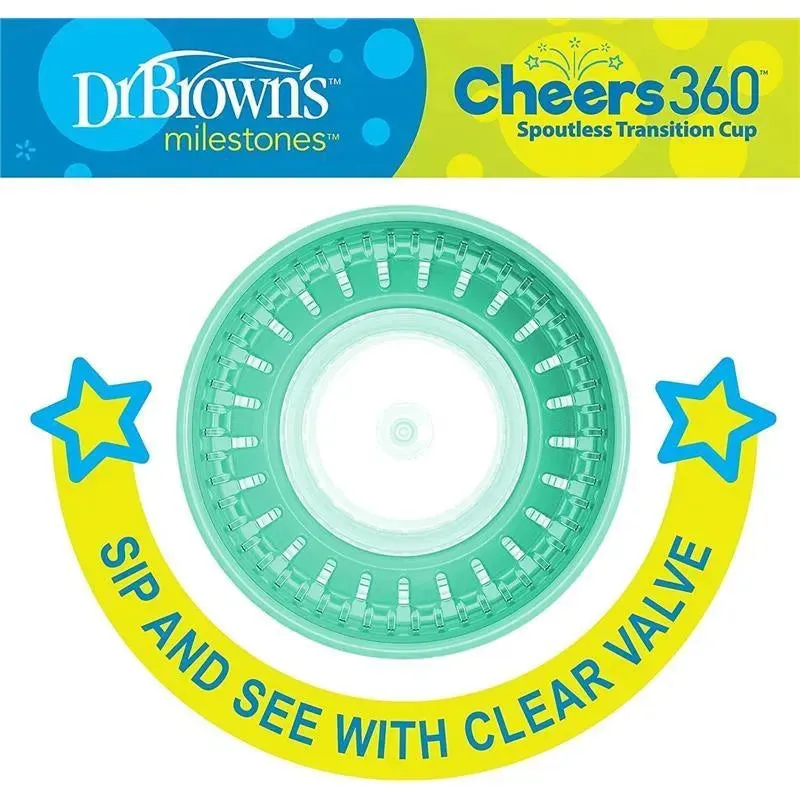 Dr Brown - Milestones Cheers 360 Transition Sippy Cup, Blue Alligator and Turquoise Snake, 10 oz, 2 Pack - Image 14