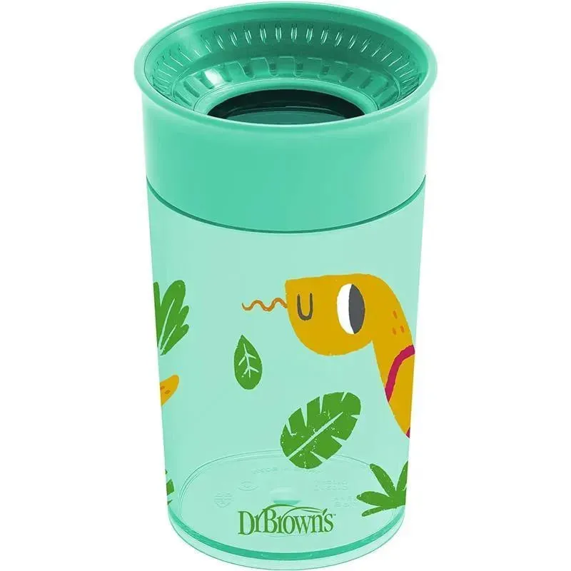 Dr Brown - Milestones Cheers 360 Transition Sippy Cup, Turquoise Snake, 10 oz