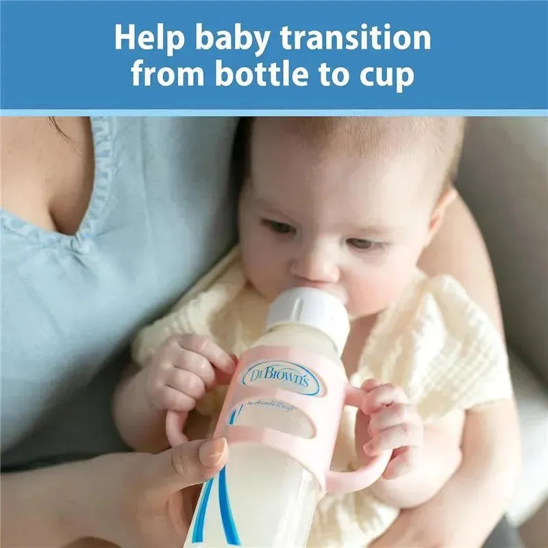 Dr Brown - Milestones Narrow Sippy Spout Bottle, Easy-Grip Handles, 8oz, Ecru, 1-Pack, 6m+ - Image 6