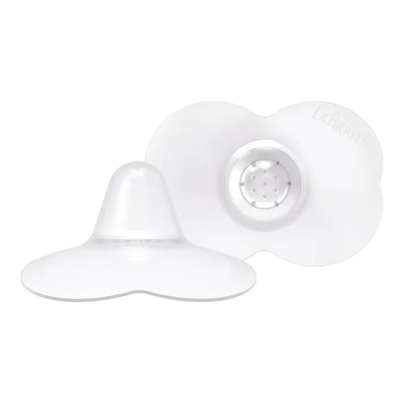 Dr. Brown - Nipple Shields 2-Pack With Sterilizer Case, Size 2