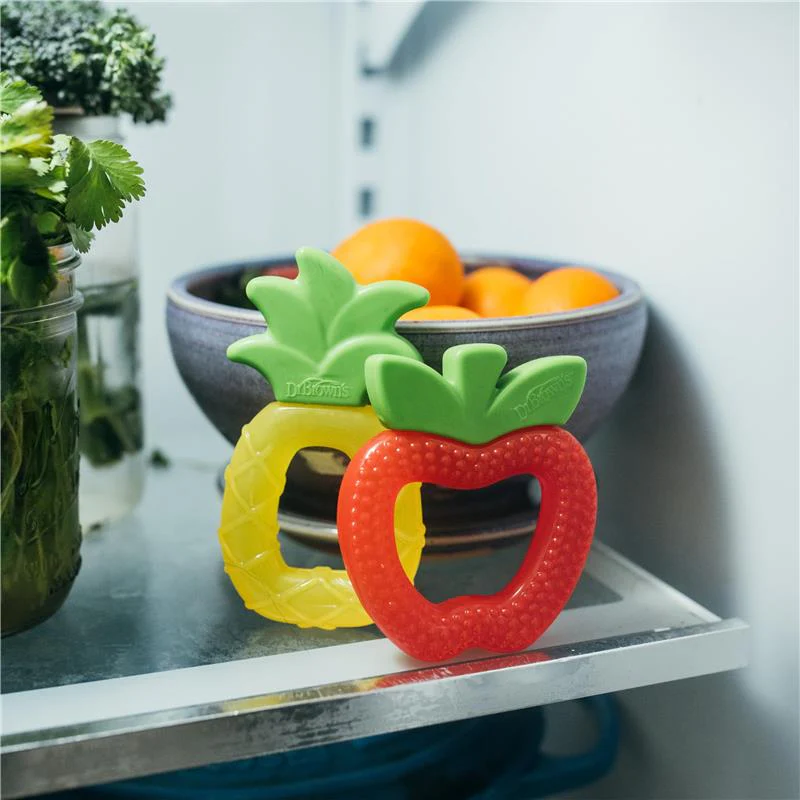 Dr. Brown's 2Pk AquaCool Water-Filled Teether, Apple Pineapple, BPA Free, 3M+ - Image 6