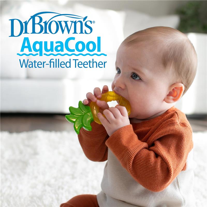 Dr. Brown's 2Pk AquaCool Water-Filled Teether, Apple Pineapple, BPA Free, 3M+ - Image 8