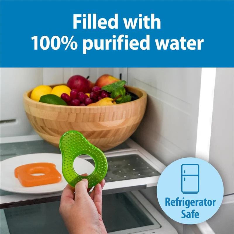 Dr. Brown's 2Pk AquaCool Water-Filled Teether, Avocado Toast Shapes, BPA Free, 3M+ - Image 3