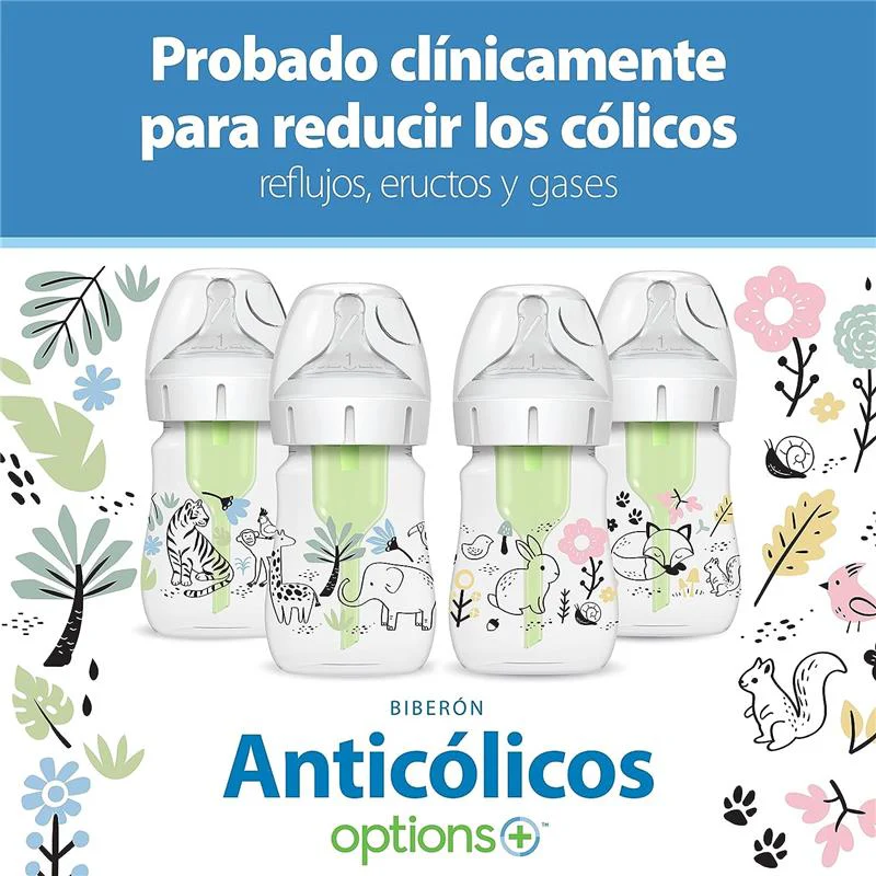 Dr. Brown's - 5Oz/150Ml Options+ Wide-Neck Designer Bottles, Jungle Designs, 2-Pack - Image 3