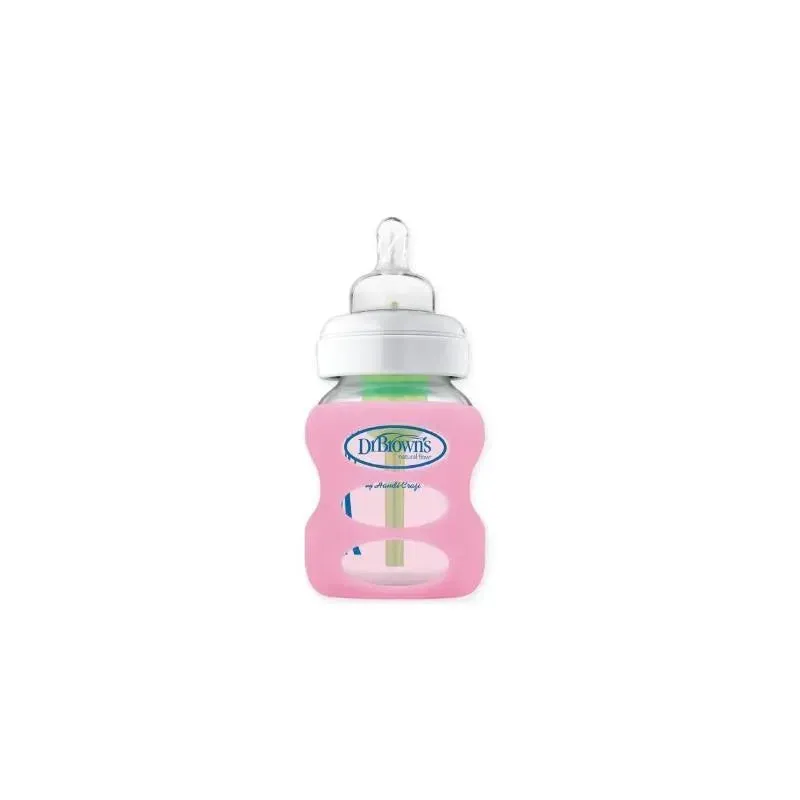 Dr. Brown's 5Oz Wn Glass Bottle Sleeve - Lt Pink - Image 2