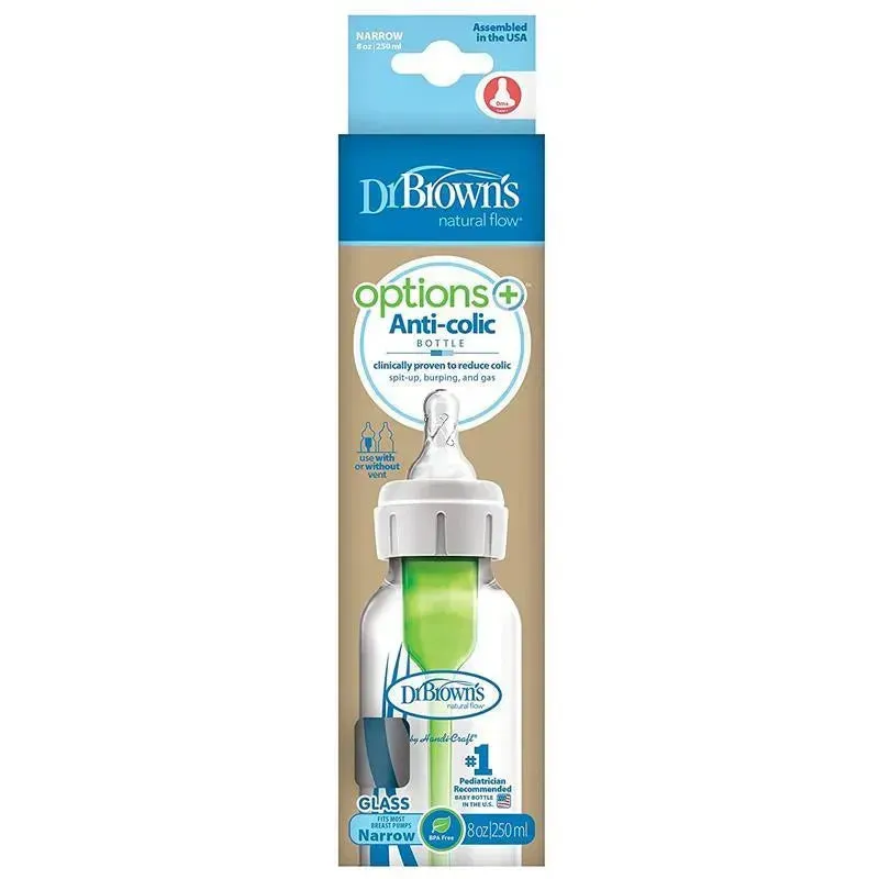 Dr. Brown's - 8Oz Options+ Glass Narrow Baby Bottle, 1Pk - Image 6
