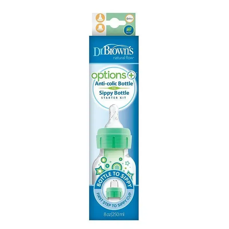 Dr. Brown's - 8 Oz Options+ Pp Narrow Bottle To Sippy, Green - Image 3