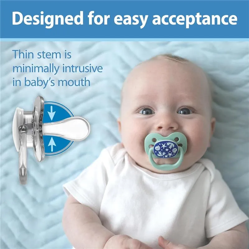 Dr. Brown's Advantage Pacifiers, Stage 1, Glow In The Dark, Coral Ocean, 2-Pack - Image 7