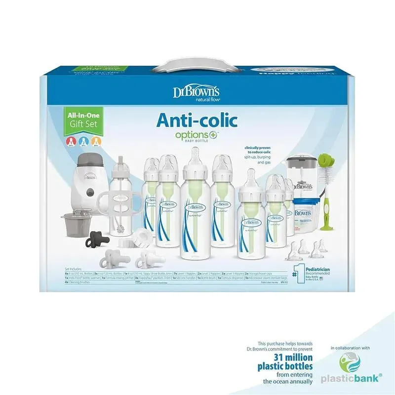 Dr. Brown's - All in One Options+, Narrow Anti-Colic Baby Bottle Gift Set - Image 10