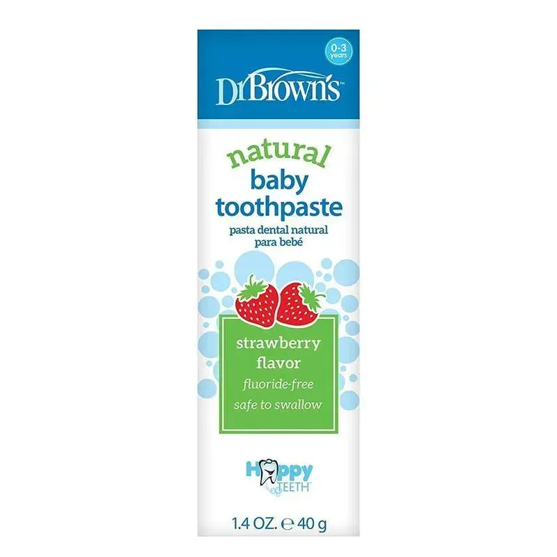 Dr. Brown's - Baby Toothpaste Fluoride-Free, Strawberry, 1.4Oz - Image 2