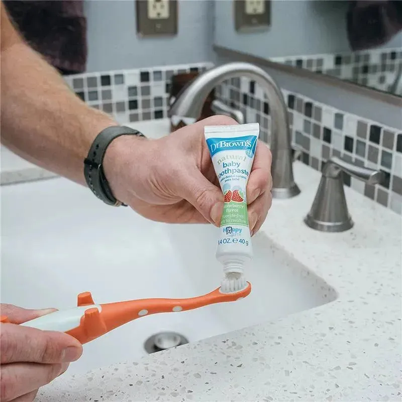 Dr. Brown's - Baby Toothpaste Fluoride-Free, Strawberry, 1.4Oz - Image 6