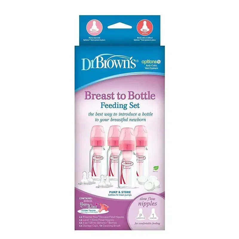 Dr. Brown's - Breast to Bottle Feeding Set, Pink, 4 oz - Image 2
