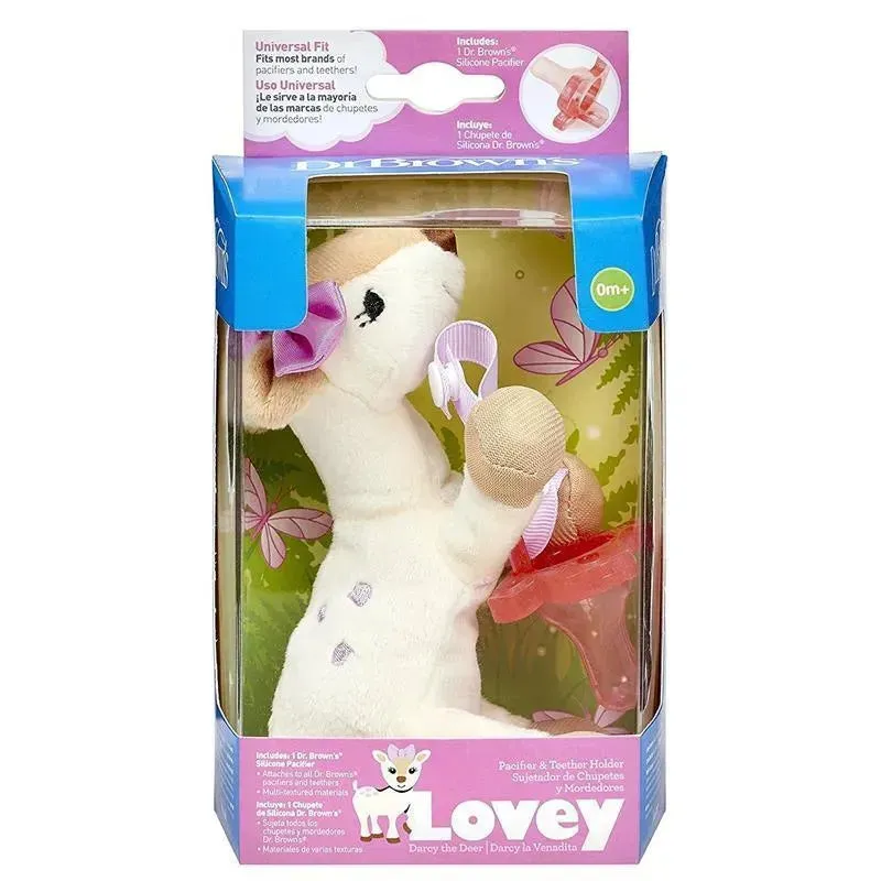 Dr. Brown's - Deer Lovey with Pink One-Piece Pacifier - Image 3