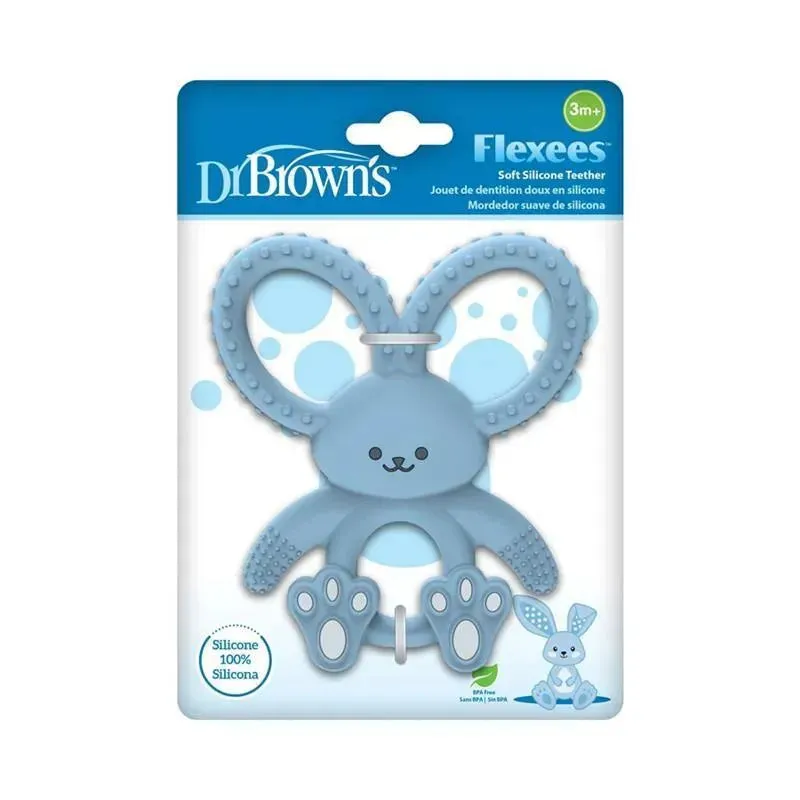 Dr. Brown's - Flexees Bunny Silicone Teether, Blue - Image 2