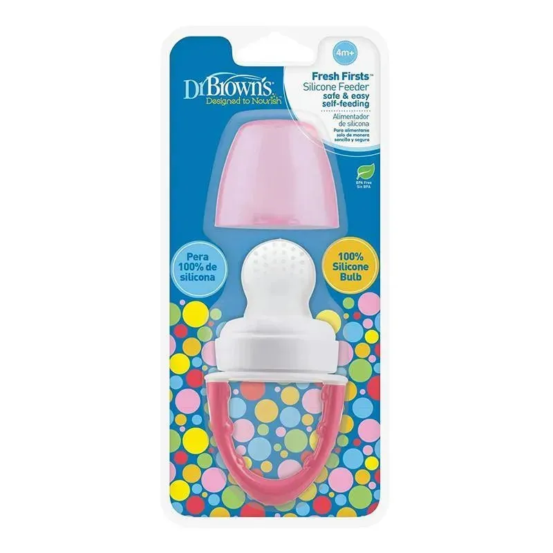 Dr. Brown's Fresh Firsts Silicone Feeder, Pink, 1-Pack - Image 3