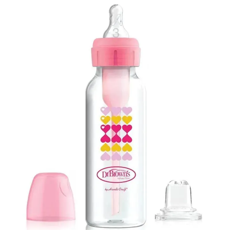 Dr. Brown’s - Natural Flow Anti-Colic Options+ Narrow Sippy Bottle Starter Kit, 8Oz