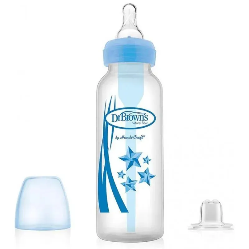 Dr. Brown's - 1Pk Natural Flow Anti-Colic Options+ Narrow Sippy Bottle Starter Kit, 8Oz