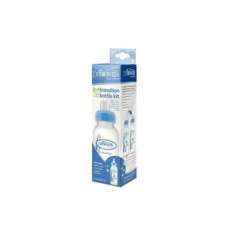 Dr. Brown's - 1Pk Natural Flow Anti-Colic Options+ Narrow Sippy Bottle Starter Kit, 8Oz - Image 3