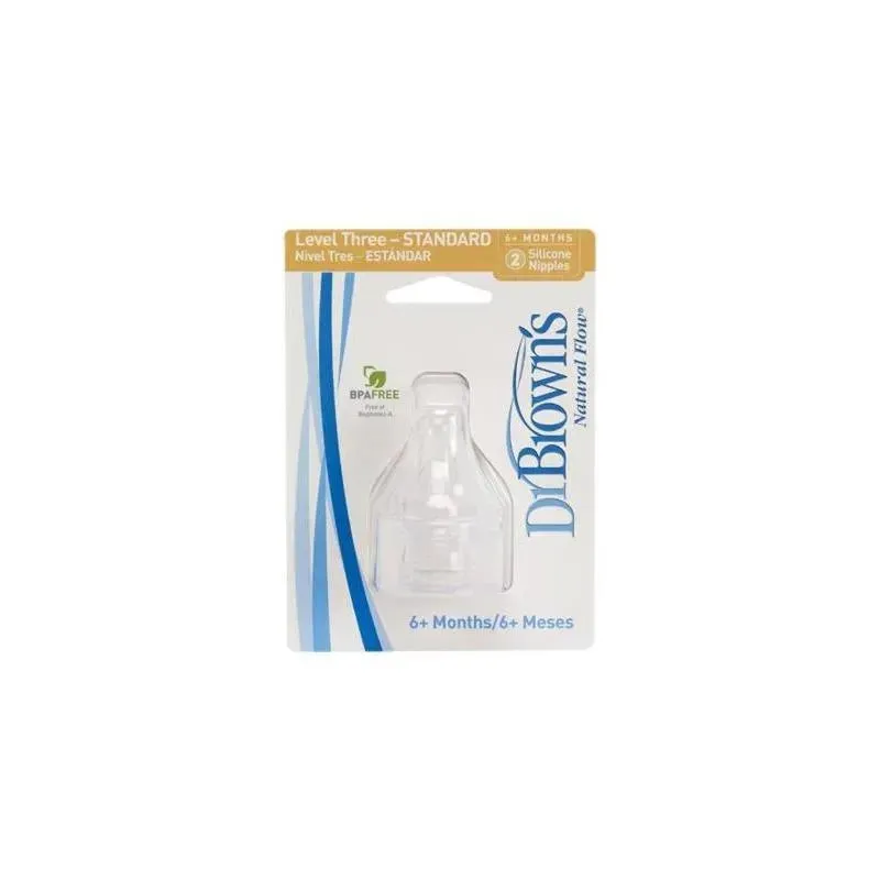 Dr. Brown's Standard Nipples Level-3 (2 Pack)