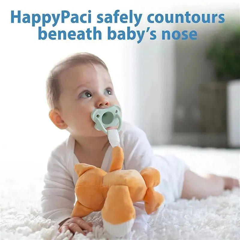 Dr. Brown's - Teddy The Triceratops Lovey With Aqua Happypaci Silicone One-Piece Pacifier - Image 2
