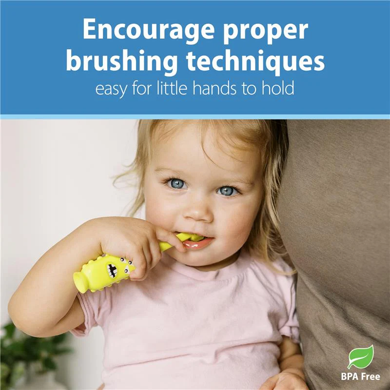 Dr. Brown's ToothScrubber Toddler Toothbrush, Green Monster - Image 5
