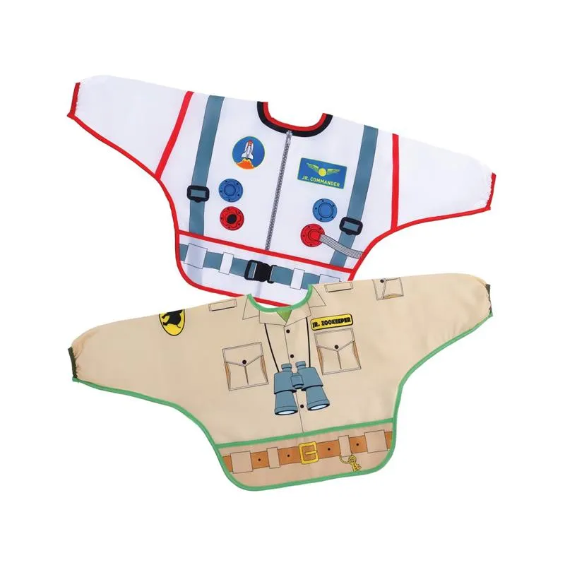 Dreambaby - Character Toddler Bib W/ Sleeves 2-Pk, Astronaut/Zookeeper