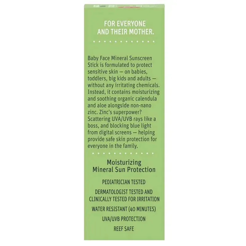 Earth Mama - Baby Face Mineral Sunscreen Stick SPF 40 - Image 7