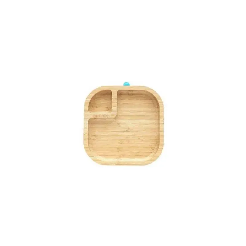 Eco Rascals Bamboo Suction Plate With Two Sections Classic, Blue - Image 2