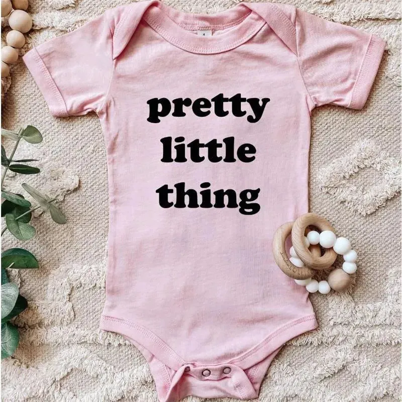 Eden & Eve - Baby Girl Pretty Little Thing Baby Onesie, Pink