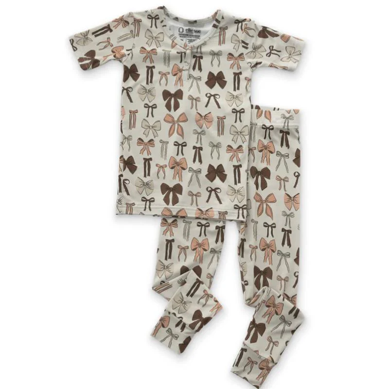 Ellie Sue - 2Pk Baby Bows Pajama Set