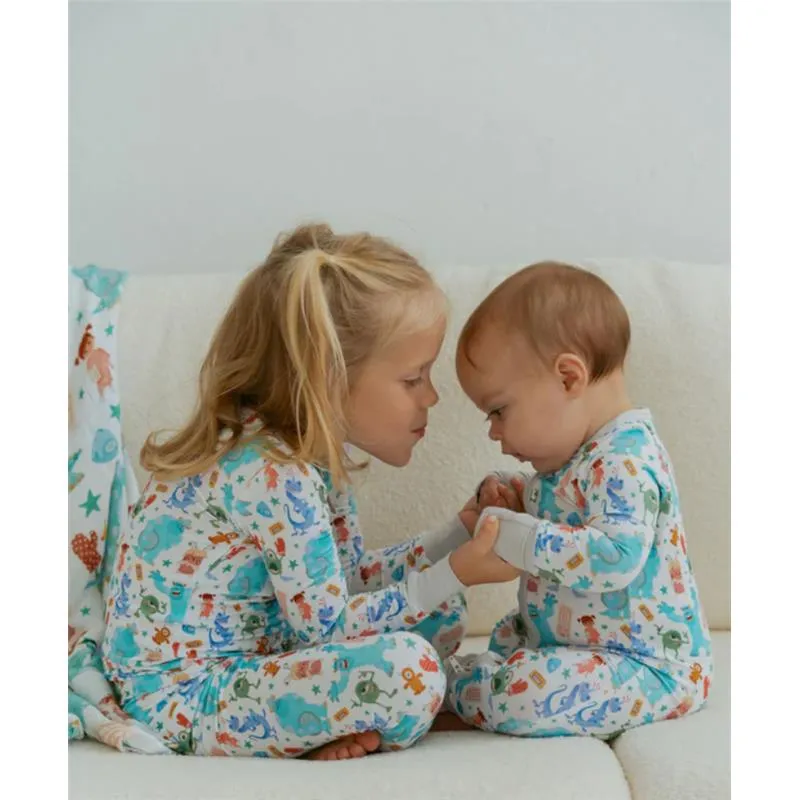 Ellie Sue - Baby Monsters Bamboo Pajama Set - Image 3