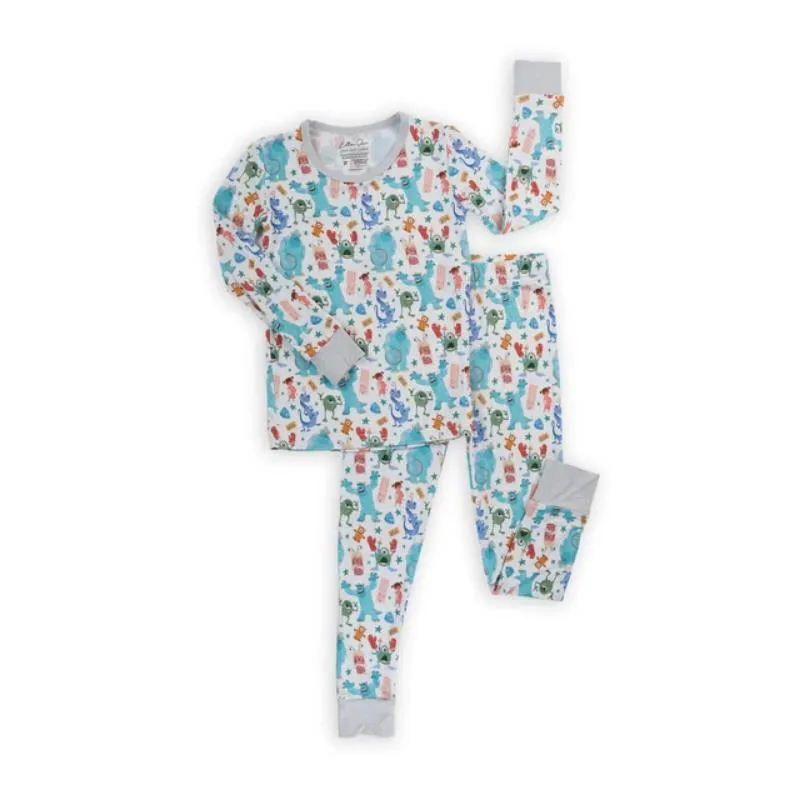 Ellie Sue - Baby Monsters Bamboo Pajama Set - Image 4