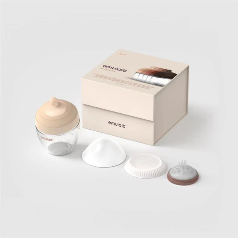 Emulait - Glass Classic Bottle Nipple Color Medium, Nipple Shape 2 - Image 2