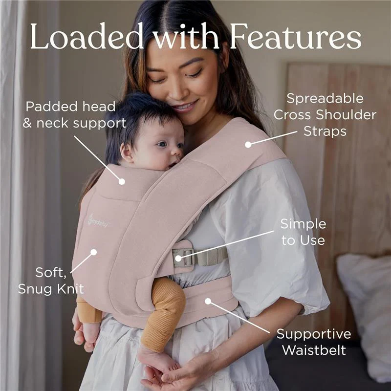 Ergobaby Embrace Newborn Baby Carrier, Blush Pink - Image 5