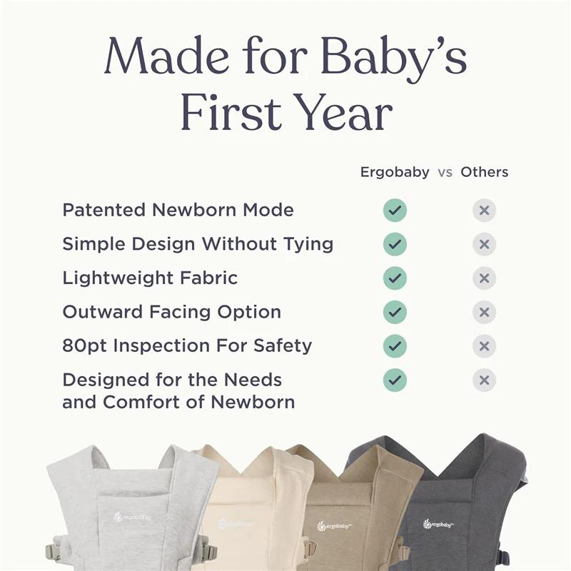 Ergobaby Embrace Newborn Baby Carrier, Blush Pink - Image 6