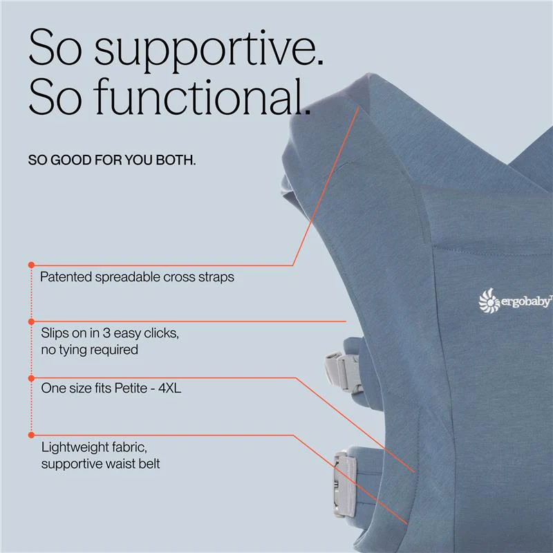 Ergobaby - Embrace Baby Carrier, Oxford Blue - Image 3