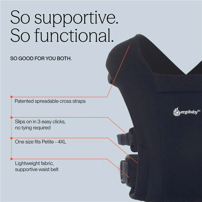 Ergobaby - Embrace Baby Carrier, Pure Black - Image 4
