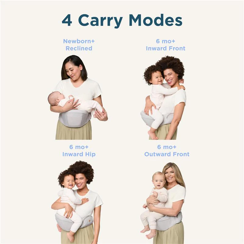 Ergobaby Lift Hip Seat Baby Carrier, Pearl Grey - Image 2