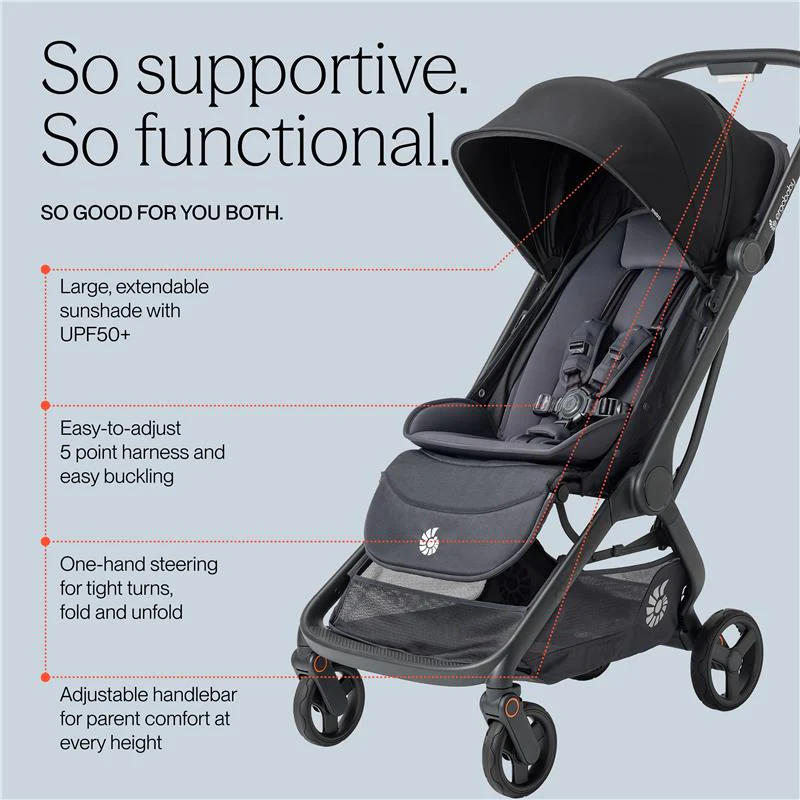 Ergobaby - Metro 3 All in One Compact Baby Stroller, Lightweight Travel Stroller, Onyx Black - Image 5