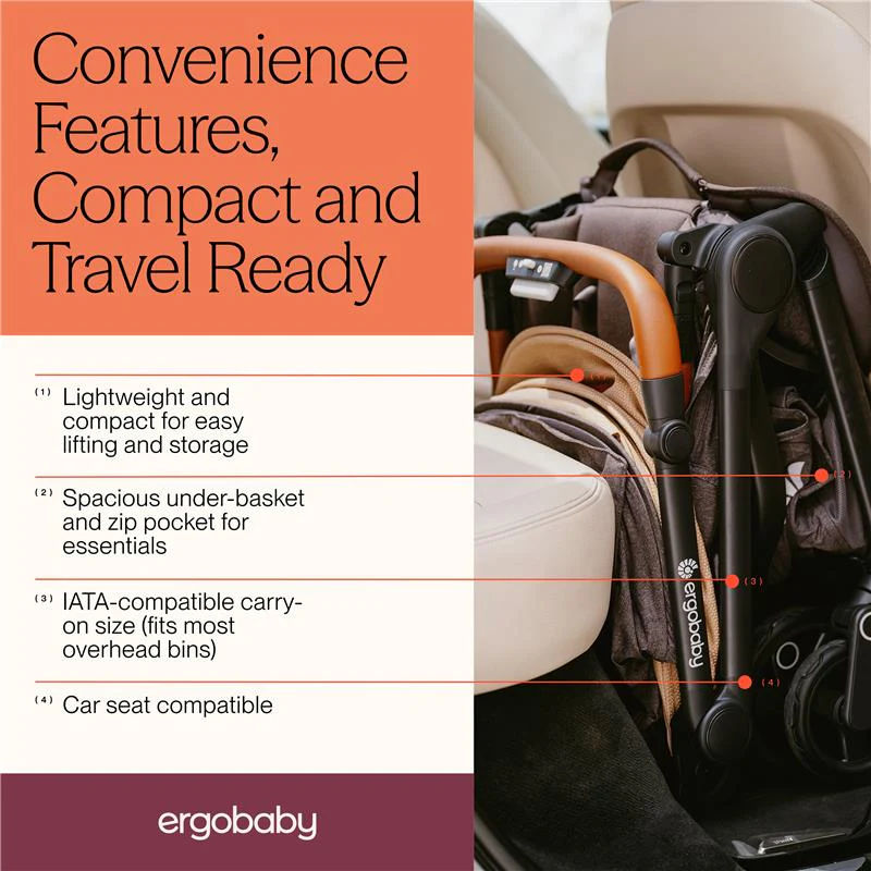 Ergobaby Metro 3 Deluxe Baby Stroller, Willow Green - Image 4