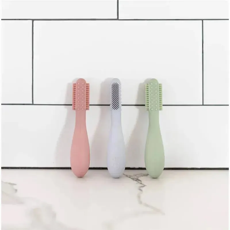 Ezpz - Baby-Led™ Toothbrush + Sensory Tongue Depressor Dual Pack, Blush - Image 7