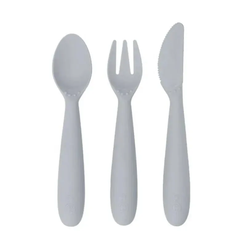Ezpz - Happy Utensils, Pewter