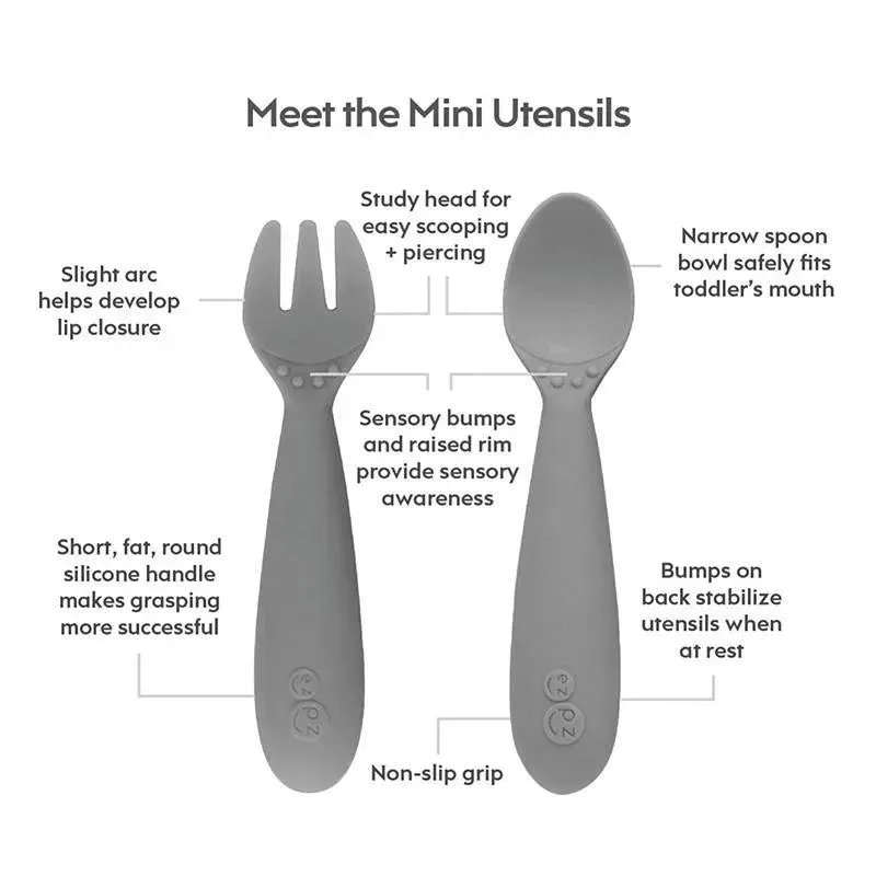 Ezpz - Mini Utensils, Sage - Image 4